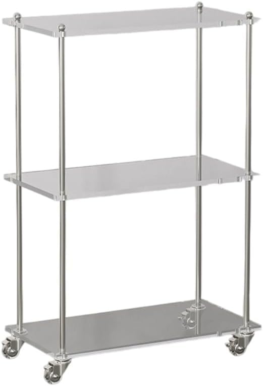 アクリルオープンシェルフ キャスター付き床置き収納家具 - リビング/寝室に最適 組み立て簡単で装飾性|キラリラ店