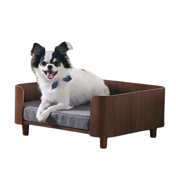 木製 大型 中型 小型犬 猫用ベッド (コーヒー色)｜キラリラ店