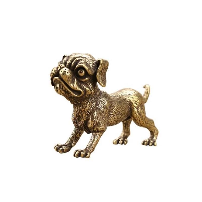 彫像 銅の犬の飾りの小さな彫像の彫刻動物の装飾工芸品|キラリラ店