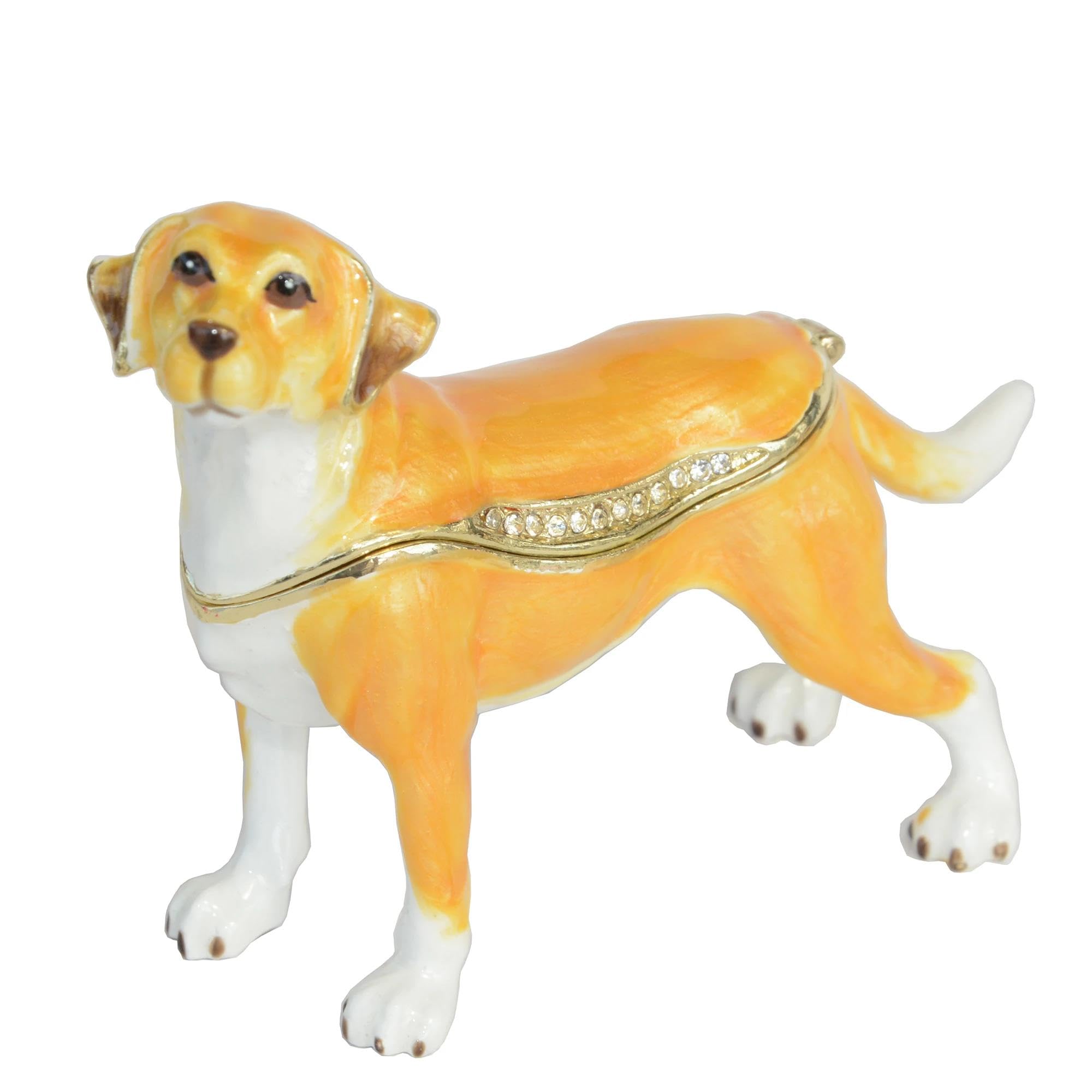 庭の刻みつけると彫り物 犬の佩び物ボックス席墨付きの金属元素芸術品