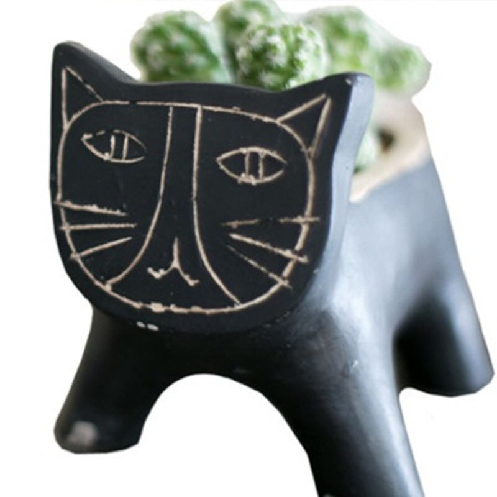 庭の彫刻と彫像 手作りの猫型花瓶コンクリート植木鉢装飾ガーデニング装飾品|キラリラ店