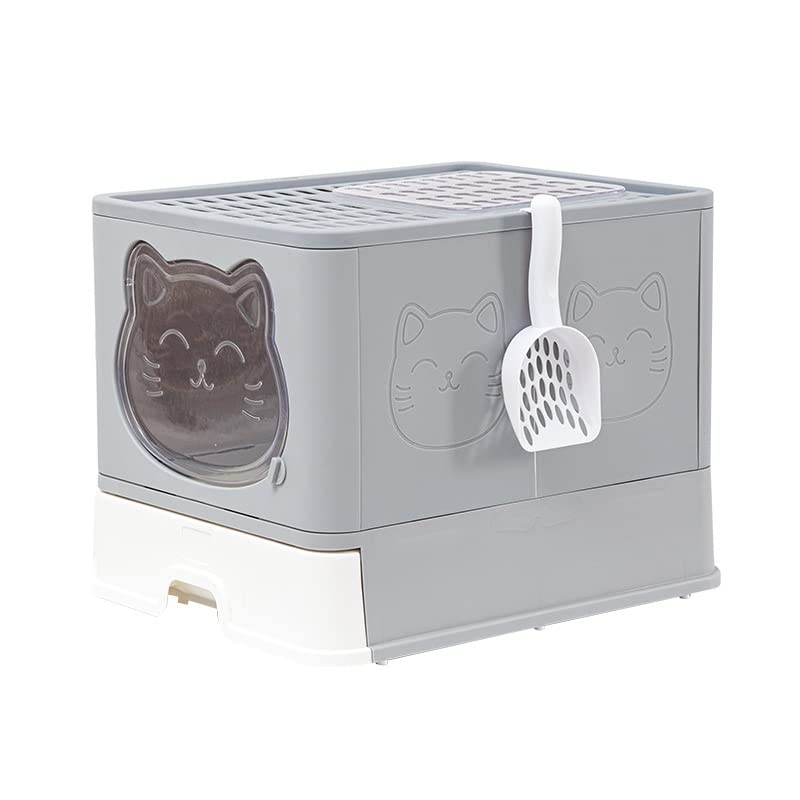 猫用幼児用便器 猫砂盆 猫幼児用便器 好いたらしい 折り畳み 砂が飛び散らない 上から通い詰めるができる 納めるが飾り気の無いな折りたたみ式 取りはずし能力のある 旅する 引き越すには助けになる 持ち歩き印字機,抽き出し式の密閉式の消臭猫の幼児用便器 ()