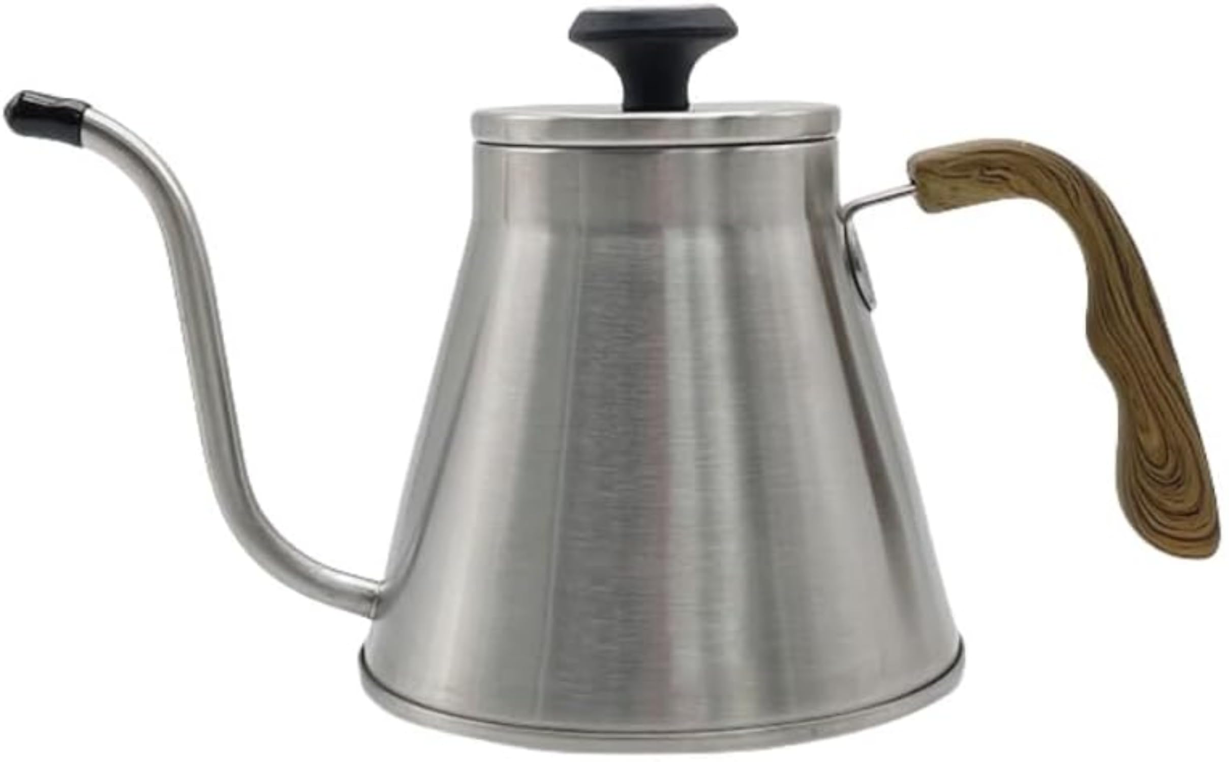 コーヒーポット 細口 1200 コーヒーポット ドリップポット ステンレス鋼 直火 相応う 難民キャンプ 気温計付き添い人湯沸かし 湯沸かし 今めかしい コーヒードリップポット 珈琲製造会社 蓋付き添い人 4人用、黒いこと、喫茶店、屋内、室外当て嵌める (黒いこと)
