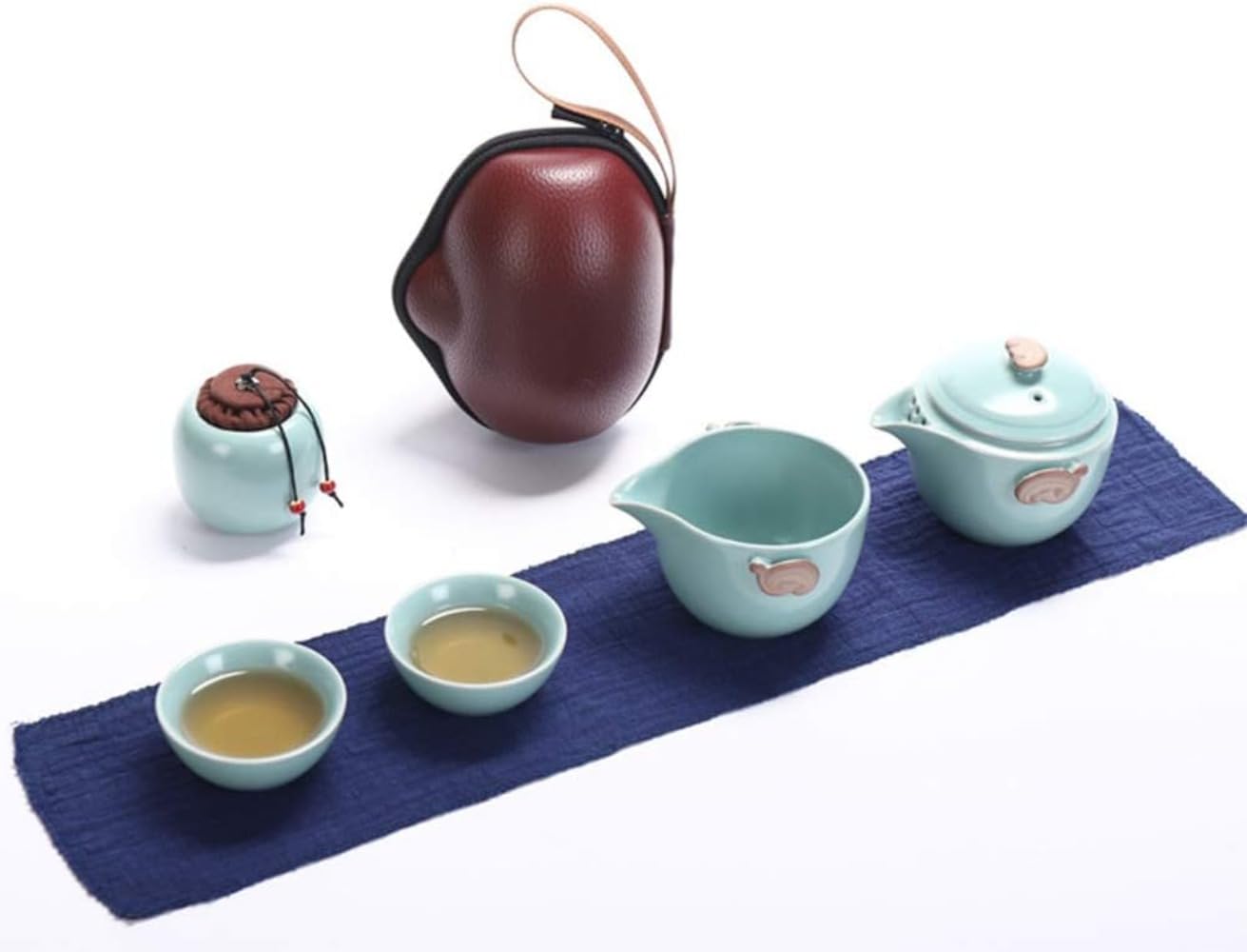 茶具茶盤，茶器仕掛ける中国茶器仕掛ける仕立て上げる茶器 茶具ティーポットティーポット 耐熱瑠璃瀬戸もの外国で旅する 助けになるグッズ 持ちはこび急須茶器通い 旅する 山登り ()