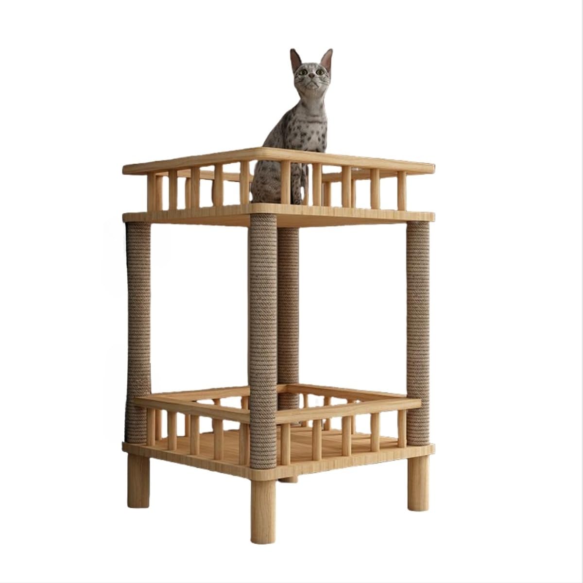 猫部屋付き猫の巣 アクティビティタワー 組み立て簡単 木製 耐久性 20｜キラリラ店