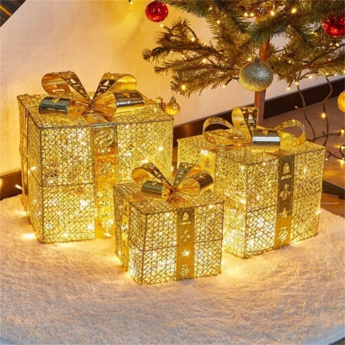 クリスマスかざり付ける用 差し上げ物ボックス席  照明仕掛ける 3 個 15/20/25 屋内室外兼用 クリスマス飾りつけ ヨーロッパ樅飾りつけ かざり付ける品20