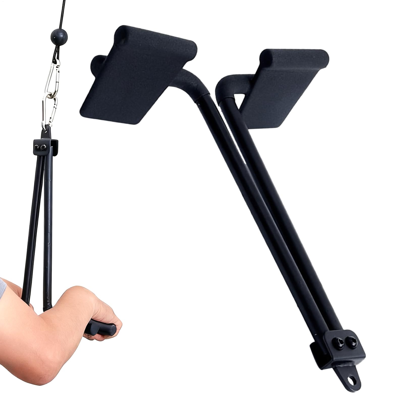 ケーブルマシンアタッチメント トライセプスロープ ハンドル 上腕二頭筋・三頭筋トレーニング器具 ホームジム用 男女兼用 腕力強化 筋トレグッズ