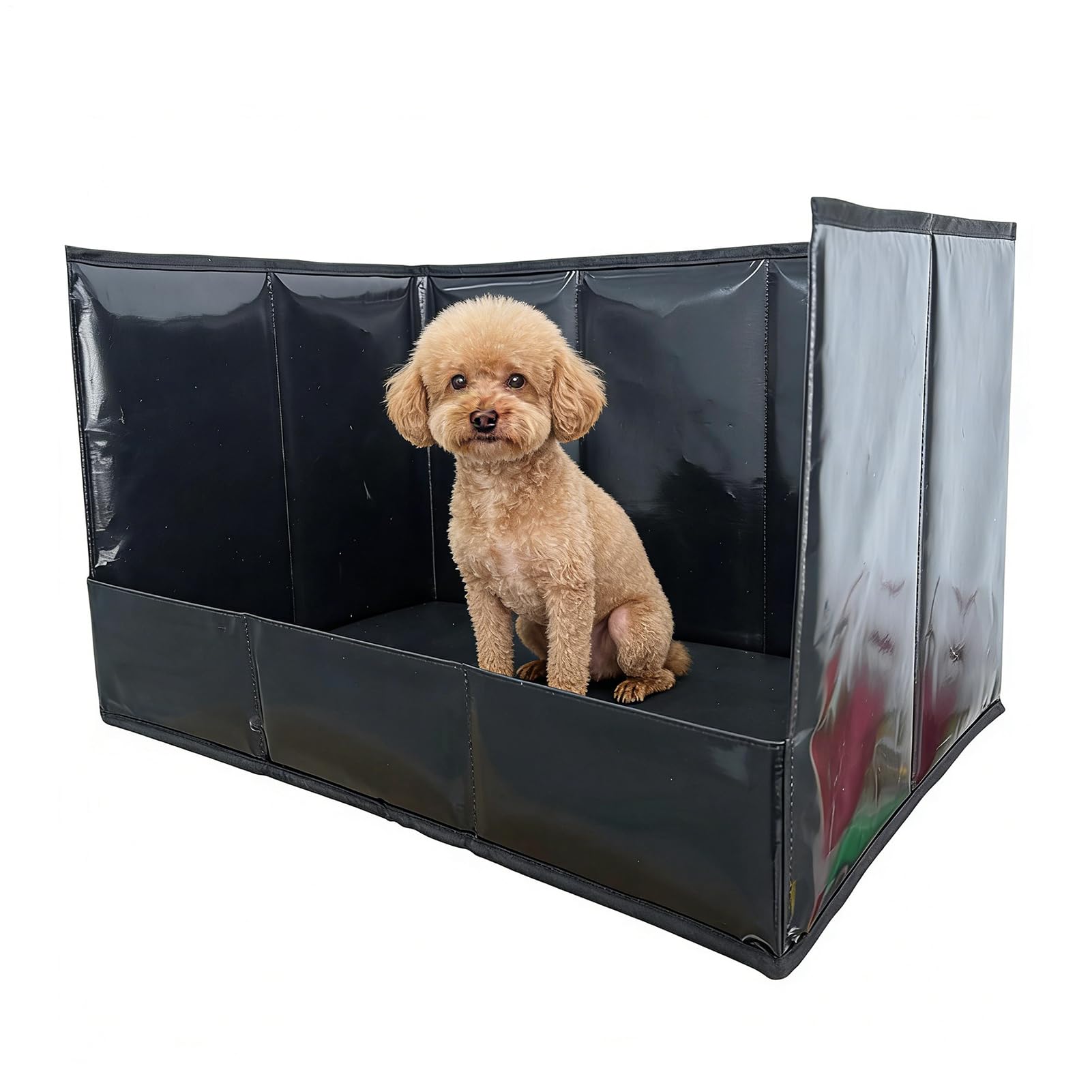 冬の花 犬用小便トレイ - ポータブル 折りたたみ 可能 防水 トイレ,犬用ペッドホルダー付きトイレ,小型犬 中型犬 大型犬 トレーニング 家庭 リビングルーム バルコニー ポーチ メンテナンスに