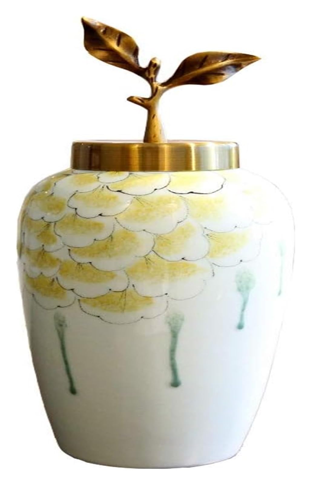 陶器 花立て 今めかしい 御膳上等感 瀬戸もの 一輪挿し 花びん 蓋付き添い人 飾りつけ壺 鴨脚樹 鴨脚樹 葉 動機 室内装飾 雑貨 リビング 入り口・入口 オブジェ 飾りつけ 工作祝い事 一緒になる祝い事 今めかしい オリエンタル アジアン ヨーロピアン アンティーク調 黄