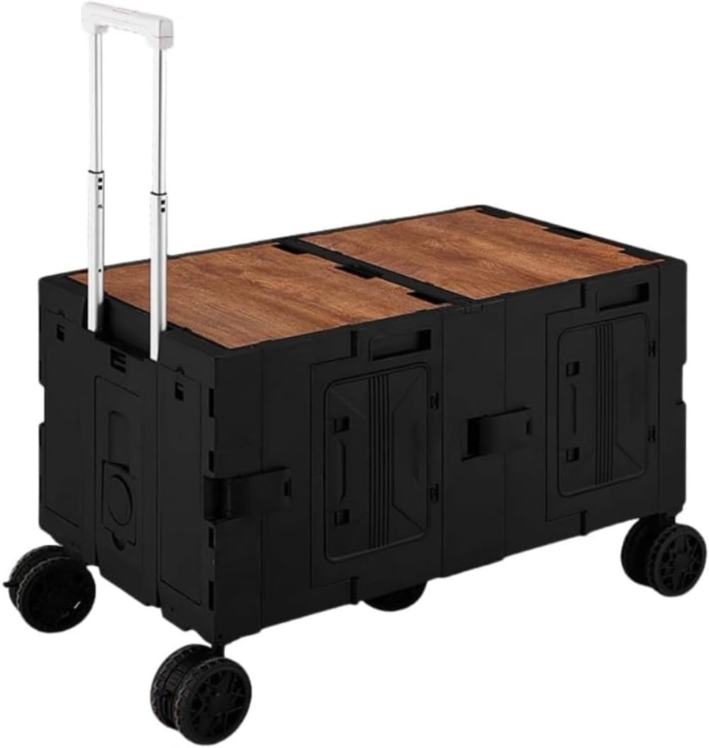 キャンプカート 折りたたみ式 収納 移動可能 多目的 ピクニック アウトドア用 耐久性 小型 (ブラック) (大きい,ブラック)｜キラリラ店