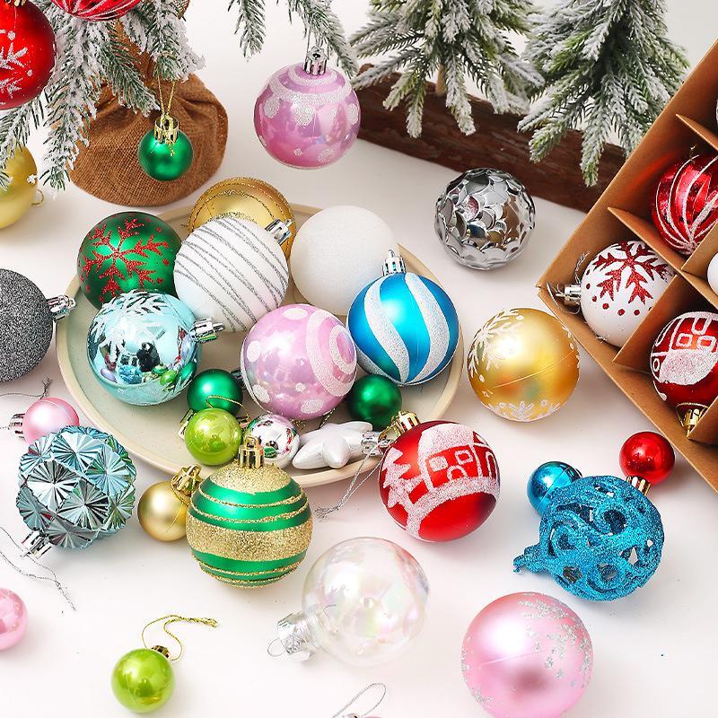 秋新作 クリスマス用 ボール オーナメント クリスマスツリー飾り クリスマスツリー ボールセット Christmas 装飾品 ショーウィンドー 雪 北