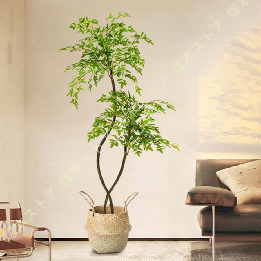 人工観葉植物 フェイクグリーン 大型 現代的な装飾 インテリア 室内緑化 オフィス装飾 デコレーション 店舗装飾 リビングルーム ナチュラル 自然な姿|きらりライフ