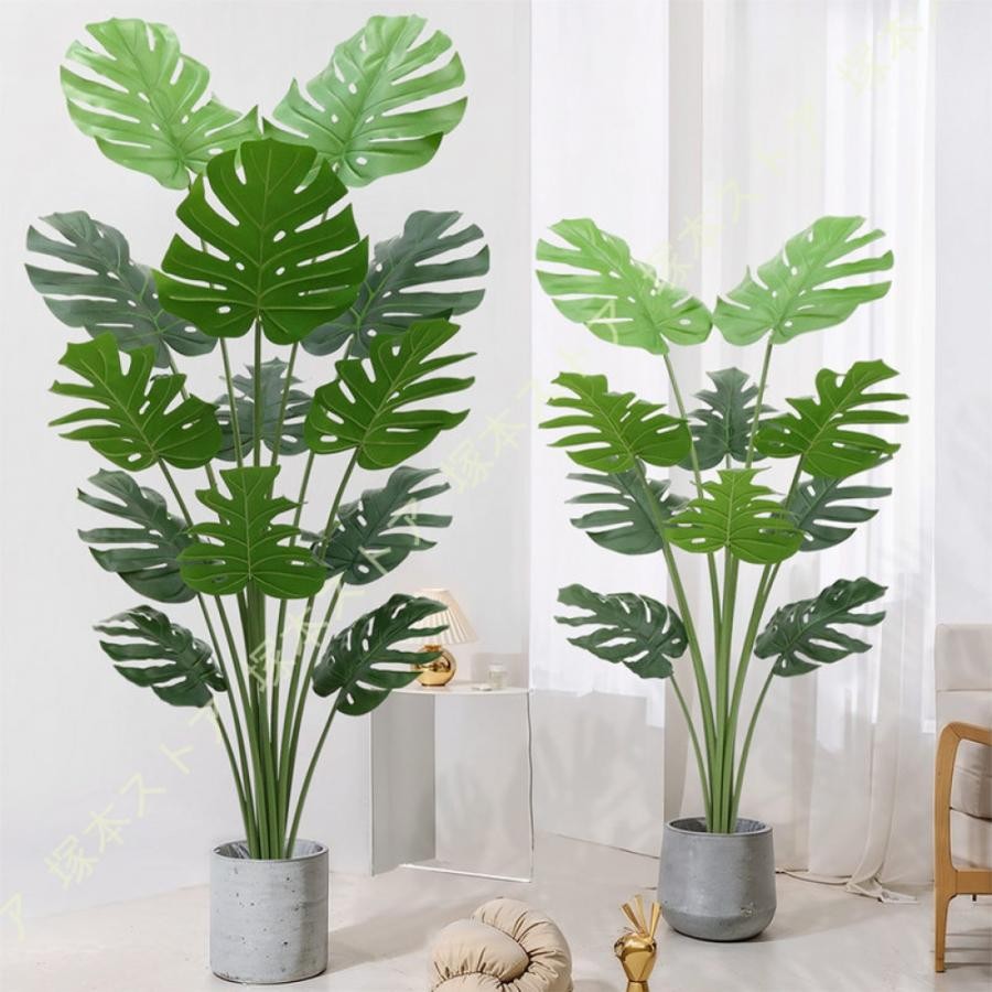 フェイクグリーン モンステラ 観葉植物 フェイクグリーン 人工観葉植物 人工樹木 大型 熱帯のヤシの木 ストア 室内 新築 引っ越し祝い 装飾 本物そっくり|きらりライフ