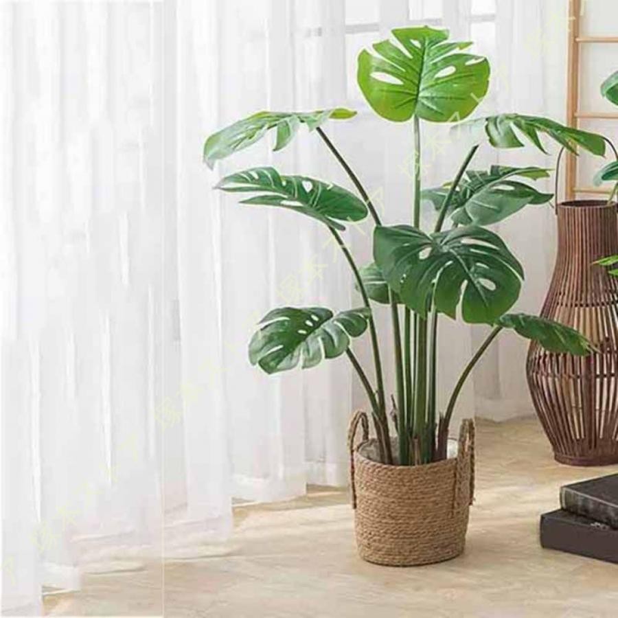 モンステラ 大型 フェイクグリーン 人工観葉植物 贈り物 開店祝い 開業祝い 新築祝い 引越し祝い インテリア シンプル モダン おしゃれな植木鉢 オフィス 店舗｜きらりライフ