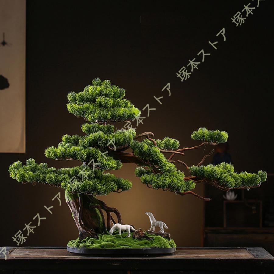 フェイクグリーン 卓上 人工観葉植物 崖松 人工盆栽 ウェルカムパイン フェイクツリー 玄関先 リビング オフィス 店舗装飾 カフェ 事務所 書斎 鉢植え｜きらりライフ