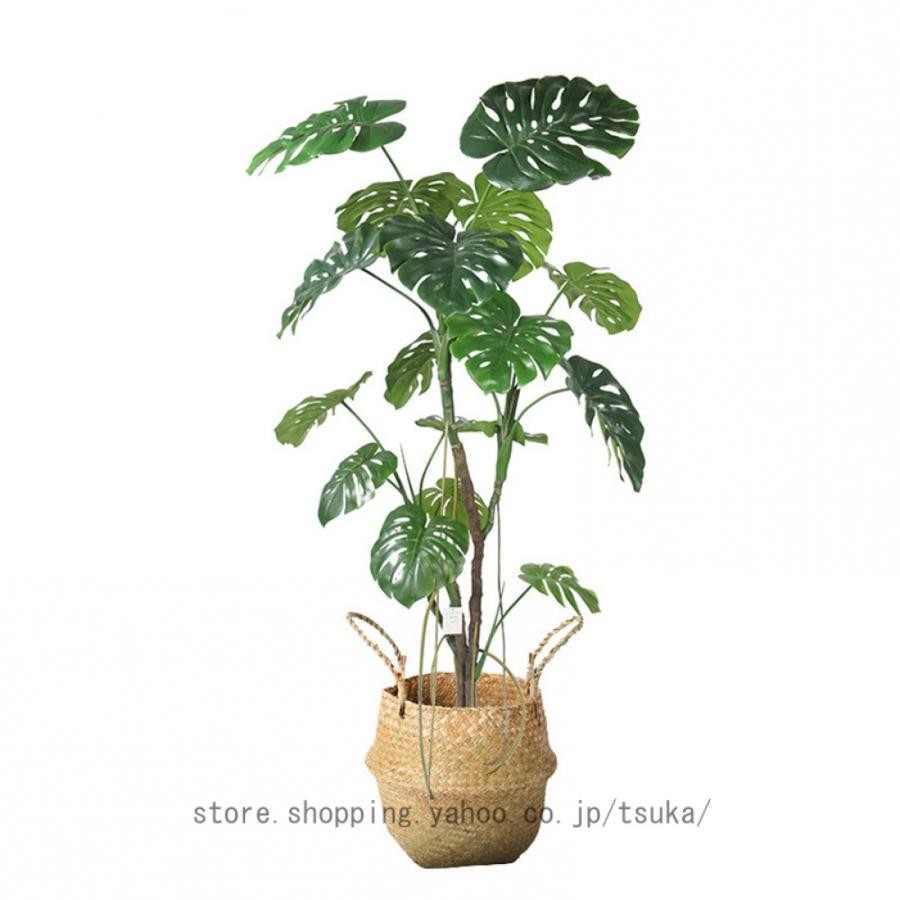 モンステラ 人工観葉植物 造花 インテリア 本物そっくり 長持ち 大型 鉢植え ソファ横 床置き 室内 リビング オフィス 店舗ディスプレイ 業務用対応 開店祝い｜きらりライフ