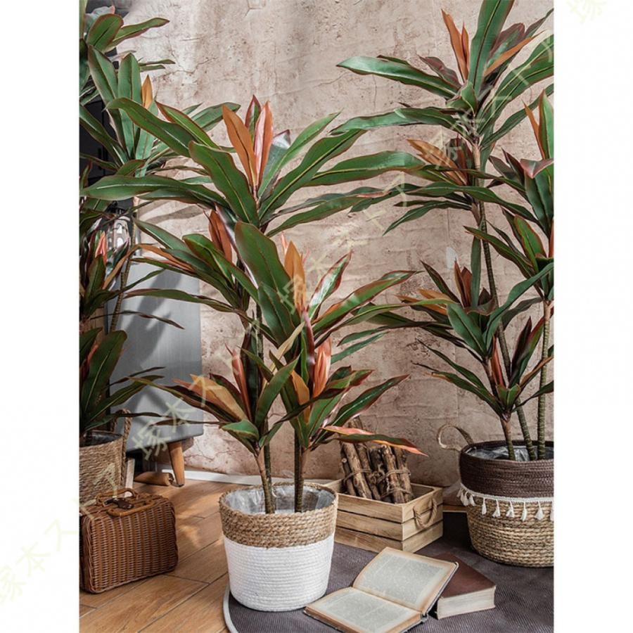 ソテツ 人工観葉植物 フェイクグリーン 大型 観賞用人工盆栽 観葉樹 造花 屋内 オフィス 鉢植え 植木 幸運の木 金のなる木 七夕 リアルな枝葉|きらりライフ