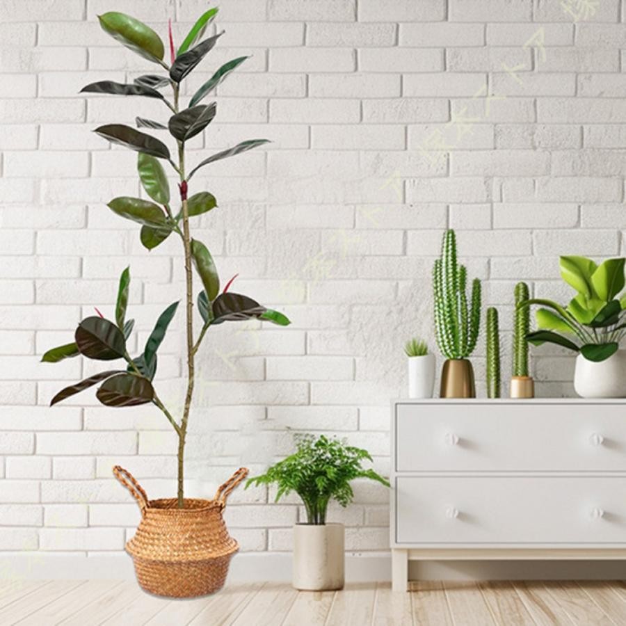 人工観葉植物 本物そっくり 大型 ゴムの木 幸福の木 鉢植え おしゃれ お手入れ不要 世話いらず 事業所 店舗 オフィス お祝い ギフト フェイクグリーン｜きらりライフ