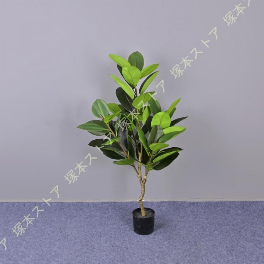 ゴムの木 フェイクグリーン 人工観葉植物 大型 おしゃれ 風水 引っ越し祝い プレゼント 部屋 インテリア 造花 お手入れ不要 鉢植え 本物そっくり 常緑樹｜きらりライフ