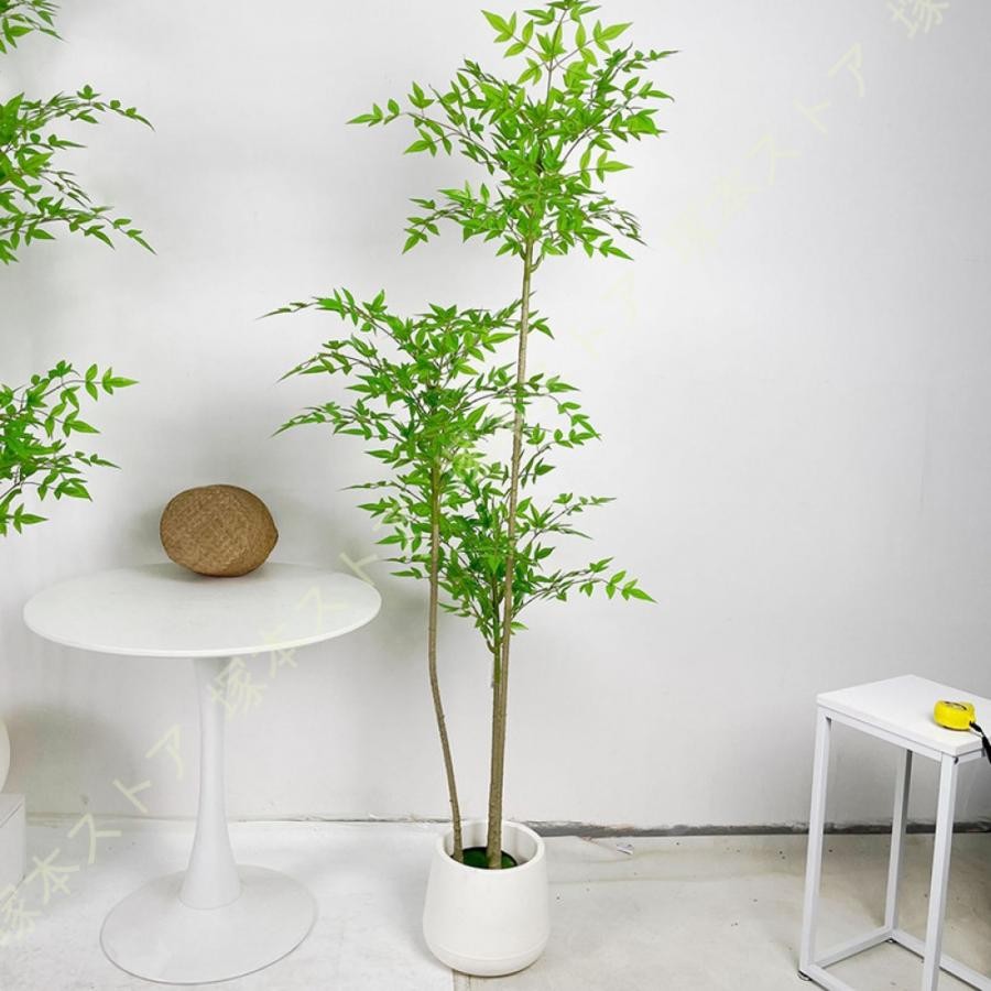 人工観葉植物 常緑樹 大型 竹 バンブー ナンテン 多幸の木 リアルな葉っぱ 風水 開運 インテリア 幸福の木 フェイクグリーン 観葉樹 インテリアグリーン|きらりライフ