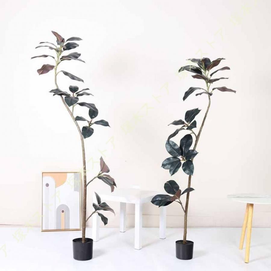 人工観葉植物 世話いらず 水やり不要 フェイクグリーン ゴムの木 風水 開運 造花 観覧植物 室内用 インテリア リアル おしゃれ お祝い 樹 木 フェイク観葉植物|きらりライフ