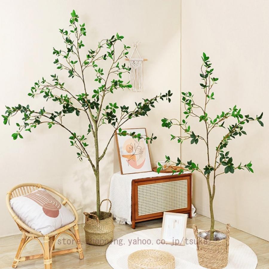 緑の植物 フェイクグリーン 人工観葉植物 観葉樹 フェイク 爽やか 飾り用 水やり不要 メンテナンス簡単 室内 屋外 キッチン オフィス リビング 玄関｜きらりライフ