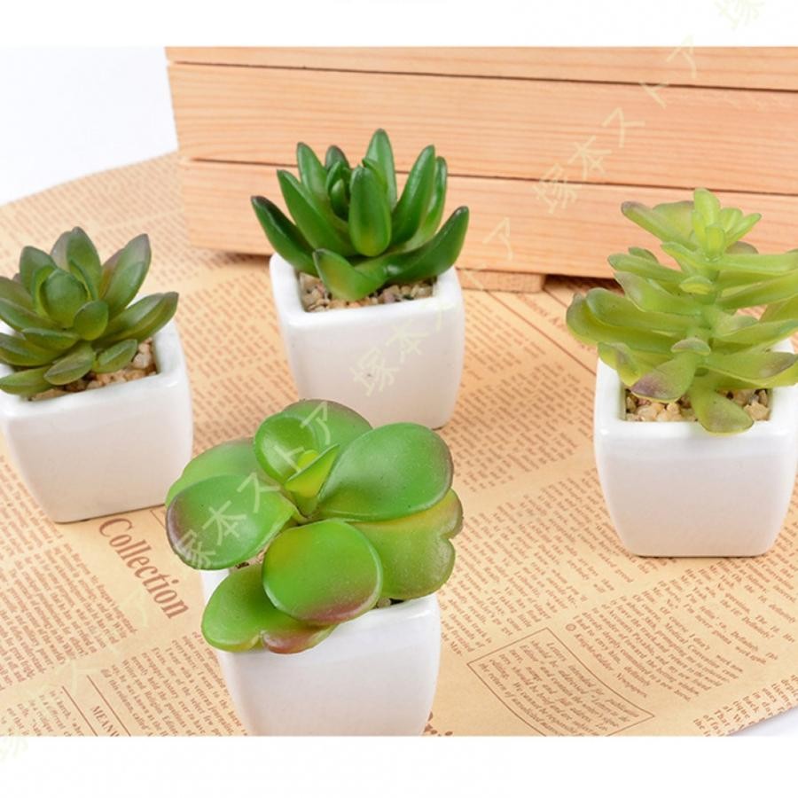 フェイクグリーン ミニ 人工観葉植物 おしゃれ 寄せ植え 多肉植物 リビング ダイニング 玄関 キッチン トイレ インテリア 雑貨 ナチュラル 造花 サボテン｜きらりライフ