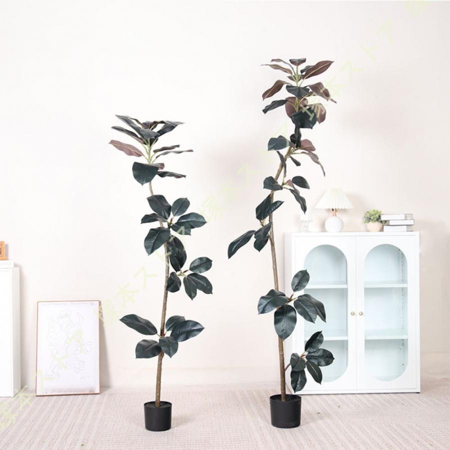 インテリアグリーン 大型 インドゴムノキ 人工観葉植物 防汚 水やり不要 造花 フェイクグリーン おしゃれ トイレ 玄関 洗面所 居間 リビング 枯れない 目隠し|きらりライフ