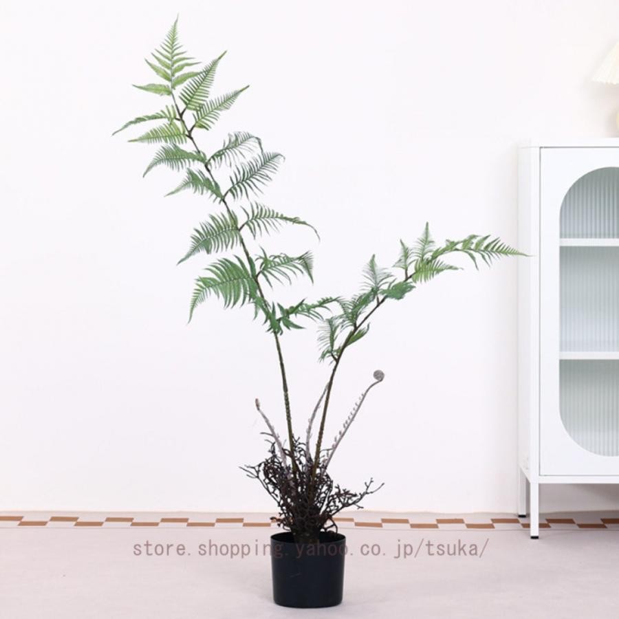大型 葉っぱ 人工観葉植物 シダ植物 フェイクグリーン 常緑樹 デコレーション 人工観葉樹 フェイク観葉植物 幸福の木 和室 洋室 オフィス 窓まわり リアル｜きらりライフ