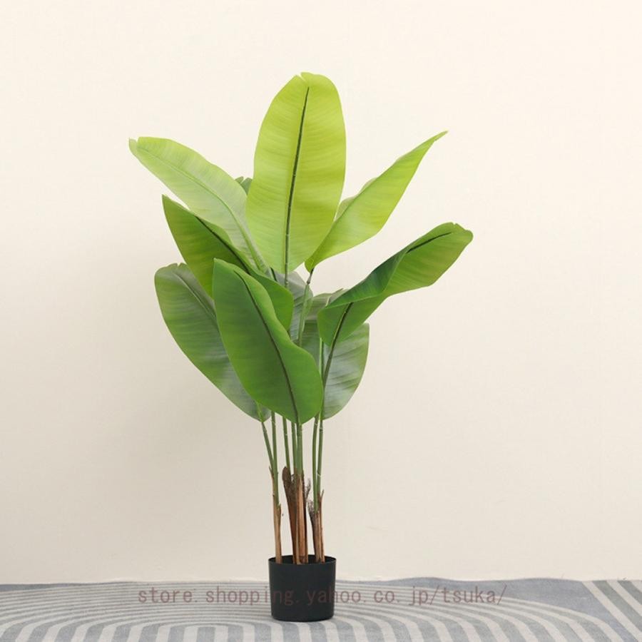 大型 葉っぱ 人工観葉植物 ストレリチア・レギネ フェイクグリーン 常緑樹 デコレーション 人工観葉樹 フェイク観葉植物 幸福の木 和室 洋室 オフィス｜きらりライフ