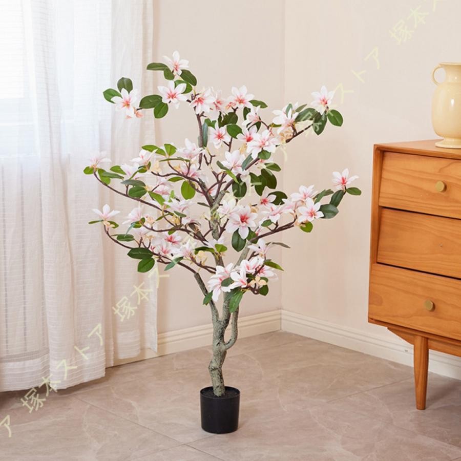 人工観葉植物 抗菌 造花 白玉蘭の木 フェイクグリーン ペット モダン 北欧 プレゼント アートフラワー 人工植物 風水 開運 抗菌 水やり不要 おしゃれ 大型｜きらりライフ 12,975円
