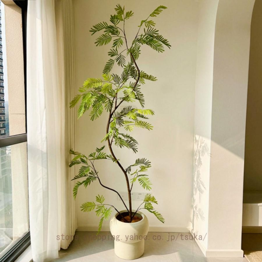 フェイクグリーン インテリア リアル 人工観葉植物 観葉植物 人工植物装飾 シンプル オフィス 室内 お世話不要 枯れない 鉢 お祝い 植物装飾 花園｜きらりライフ