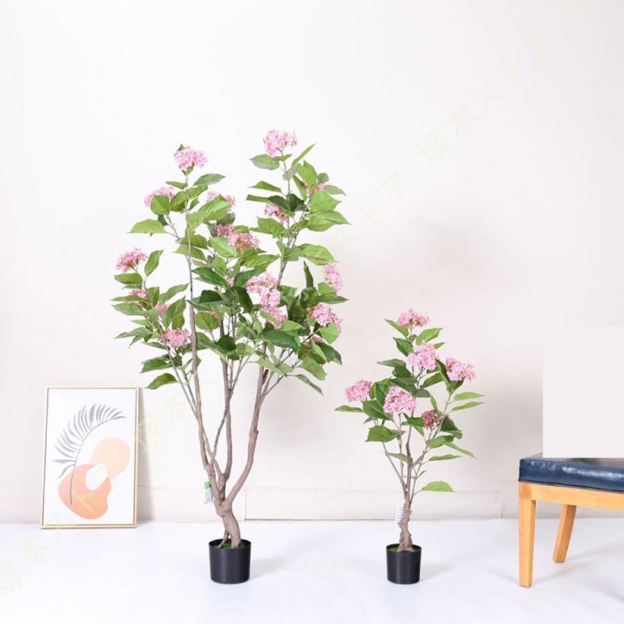 人工観葉植物 紫陽花 盆栽植物 造花装飾 フェイクグリーン 室内 贈り物 プレゼント インテリアグリーン おしゃれ お祝い お世話不要 水やり不要|きらりライフ