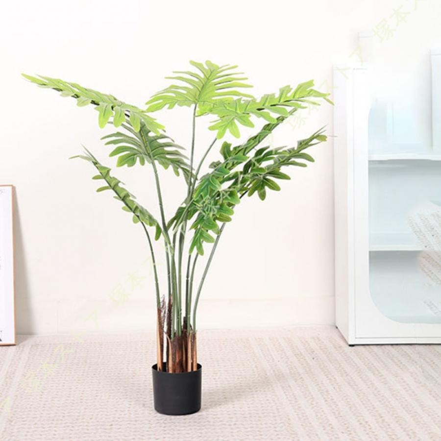人工観葉植物 フェイクグリーン クワズイモ 造花 観葉樹 インテリアグリーン 世話がない 水やり不要 枯れない オフィス ホーム 室内 デコレーション おしゃれ|きらりライフ
