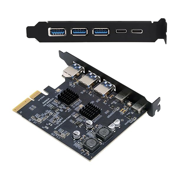 歌留多 3 つの手合い A USB3.0 うしろ側ダイアログボックス ソケットとデュアル USB3.1 手合い C USB-C から PCI-E 急行列車 歌留多 アダプタ ASM3142 VL822