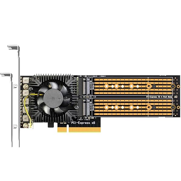 PA40 4界面 M.2 NVMe - PCIe 3.0 X8取り替えっこアダプタ歌留多、PCIe分かれ出る役立つこと付き添い人、22110/2280/2260/2242/2230大きさ相応う、マックス8GB/秒の帯域幅、Soft-RAID相応う