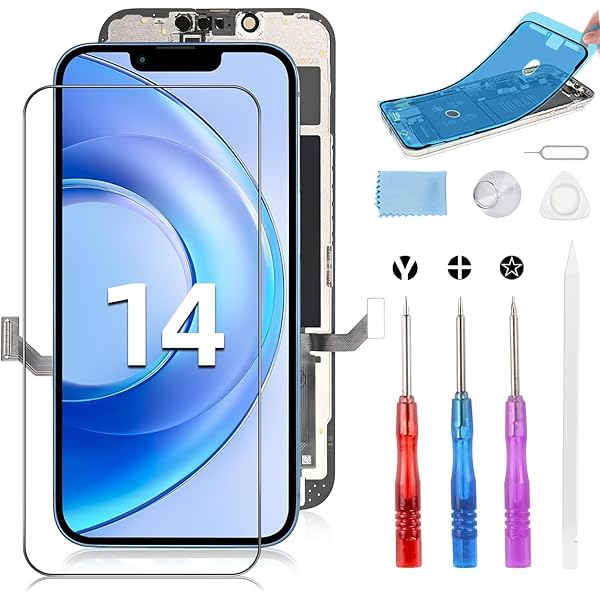 for iPhone 14 液晶ダイアログボックス - 6.1in LCD 14 画面取り替えっこ 向こう正面ダイアログボックス タッチパネル 取りつくろう 映写幕 向こう正面硝子 取りつくろう部分品 デジタイザー 取りつくろう物の具付き添い人