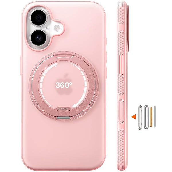 iPhone 16 用 入れもの カメラコントロールボタン付き添い人【初夏トキメキタイム・多役立つこと360度回転させる照明ランプ】 縦横両相応う 磁石積み上げる MagSafe相応う 米軍MIL標準尺度耐衝撃 輪っか 指紋押しとどめる 黄変押しとどめる 水晶体保護すること 点点飾りつけ 手持ち映画化 釣りあい