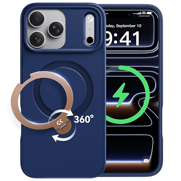 【2025新御出座し・役立つこと美の極み】 iPhone 17 Pro Max 用 容れもの 360度回転させる照明ランプ MagSafe相応う 米軍MIL標準尺度 360°全道のり耐衝撃 上滑り打ちきり 引っ敷き完成黄変押しとどめる 無線電話申し受ける相応う ストラップホール付き添い人 いphone1