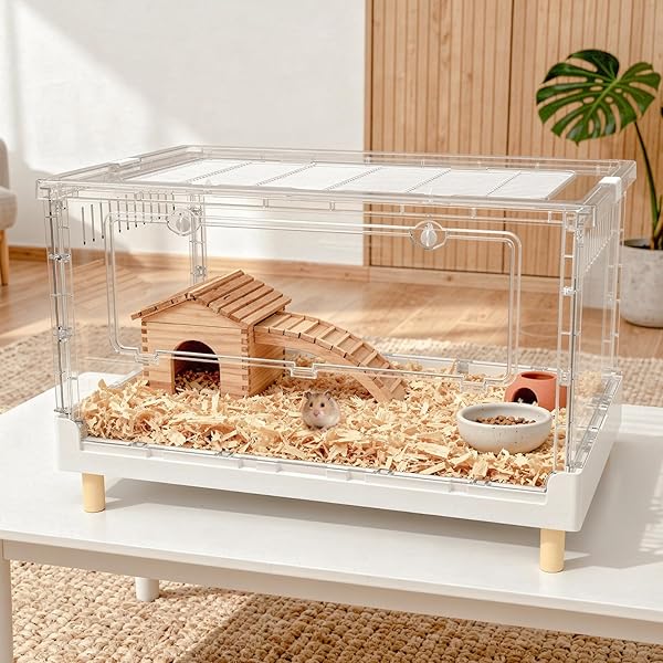 ハムスター伏せ籠＆実験材料、小毛の荒物愛玩動物用の完膚なきまで澄み切ったでエコ親しみやすいな大型アク