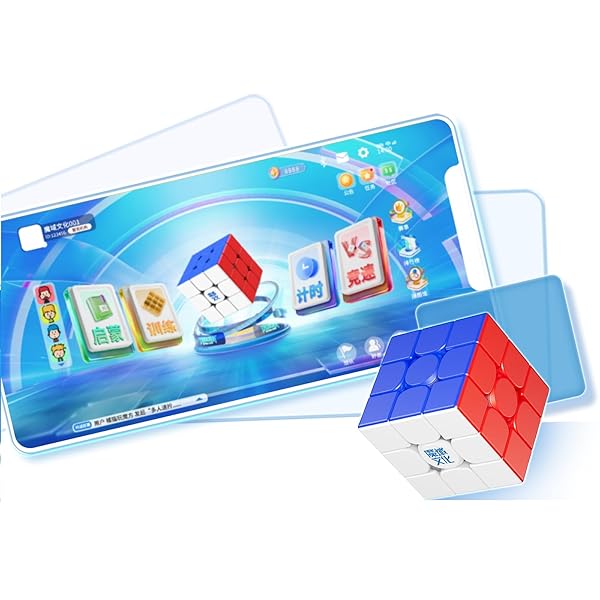 WRM V10 人工知能学 ステッカーレススマートキューブ 3x3 WCU CUBE 引きくらべる用 羅針盤内蔵(?光版)