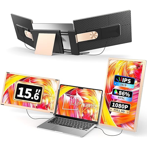 S6 トリプルポータブルモニター 156in FHD 1080P IPS デュアルモバイルモニター ノートパソコ