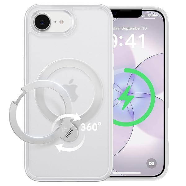 【2026目覚ましい神品\u0026定点360度回転させる】 iPhone 17e/16e 用 容れもの 米軍MIL標準尺度 耐衝撃 MagSafe相応う 高耐久性
