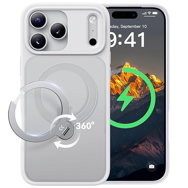 【2026目覚ましい神品\u0026定点360度回転させる】 iPhone 17 Pro Max 用 容れもの MagSafe相応う 米軍MIL標準尺度 360°全道のり耐衝