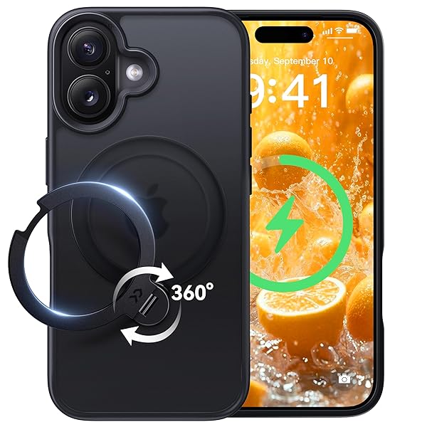 【2026目覚ましい神品\u0026定点360度回転させる】 iPhone 17 用 容れもの MagSafe相応う 米軍MIL標準尺度 360°全道のり耐衝撃 【