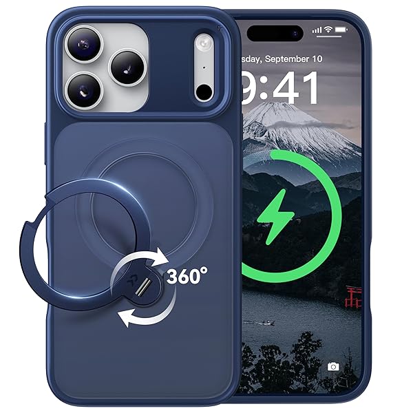 【2026目覚ましい神品\u0026定点360度回転させる】 iPhone 17 Pro Max 用 容れもの MagSafe相応う 米軍MIL標準尺度 360°全道のり耐衝