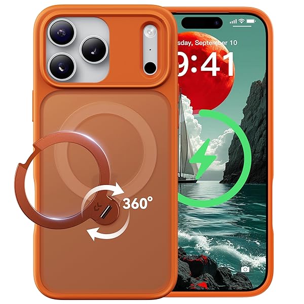 【2026目覚ましい神品\u0026定点360度回転させる】 iPhone 17 Pro Max 用 容れもの MagSafe相応う 米軍MIL標準尺度 360°全道のり耐衝