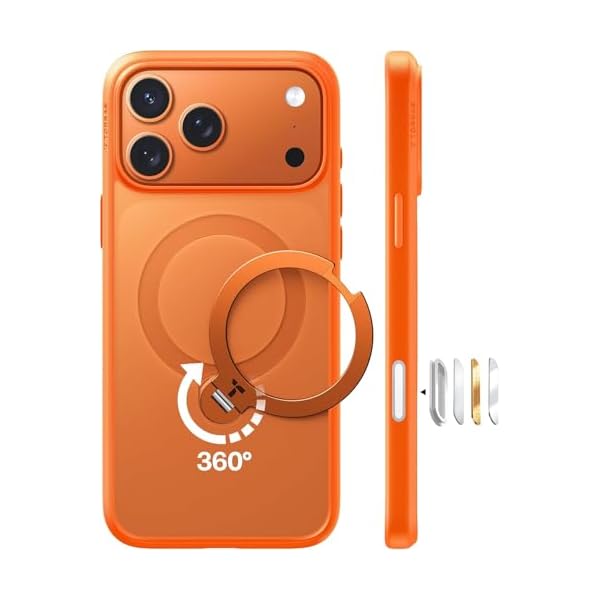 iPhone 17 Pro 用 容れもの【多役立つこと原則として・360°新定点回転させる離れわざ?】 Magsafe相応う 【Ostand Q3 Spin】高