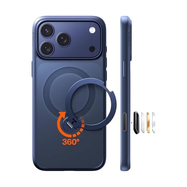 iPhone 17 Pro Max 用 容れもの【多役立つこと原則として・360°新定点回転させる離れわざ?】 Magsafe相応う 【Ostand Q3 Spin】
