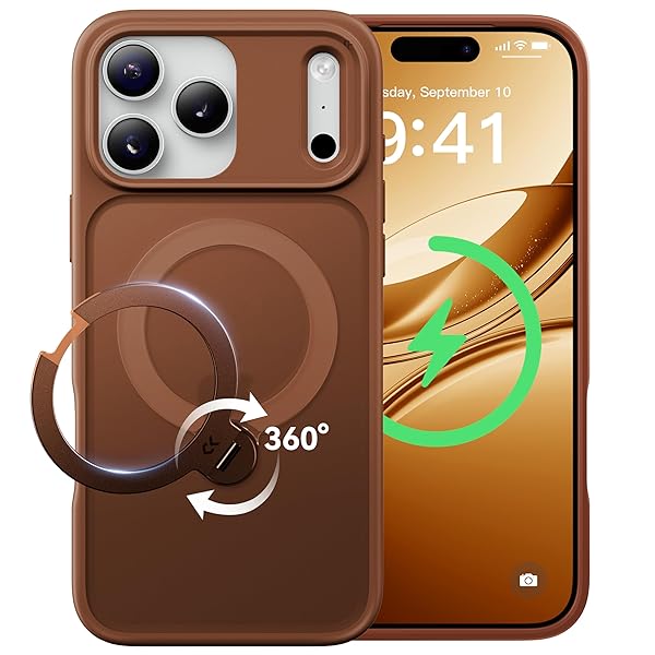 【2026目覚ましい神品\u0026定点360度回転させる】 iPhone 17 Pro Max 用 容れもの MagSafe相応う 米軍MIL標準尺度 360°全道のり耐衝
